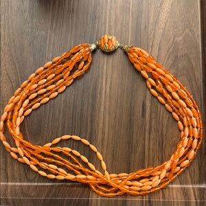Orange Beaded Necklace